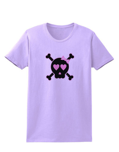 Pink and Black Crossbones Girl Womens T-Shirt-Womens T-Shirt-TooLoud-Lavender-X-Small-Davson Sales