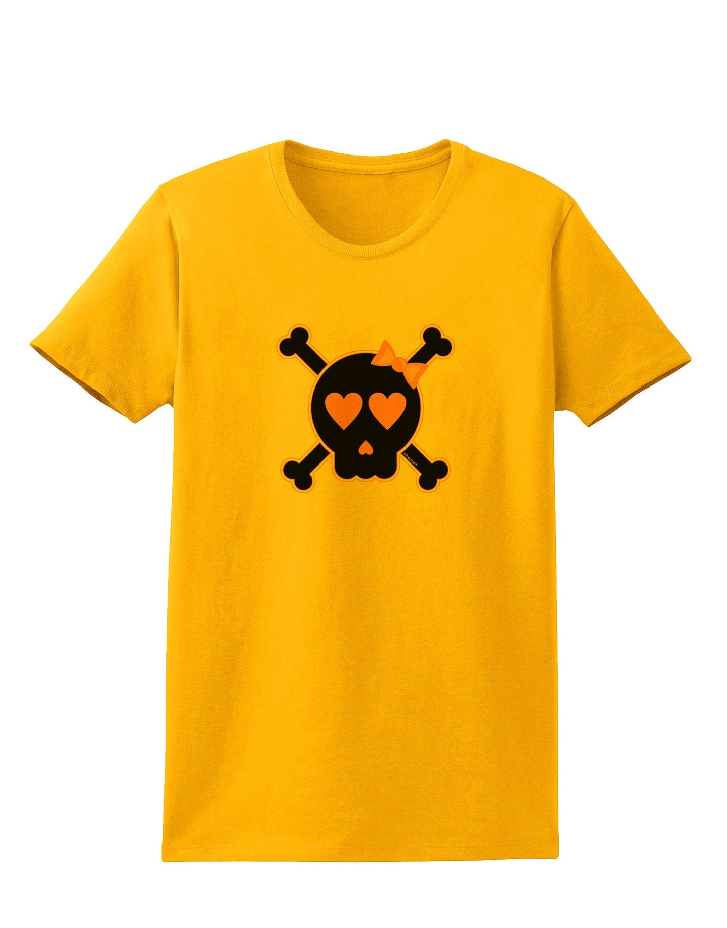 Pink and Black Crossbones Girl Womens T-Shirt-Womens T-Shirt-TooLoud-Gold-X-Small-Davson Sales