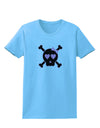 Pink and Black Crossbones Girl Womens T-Shirt-Womens T-Shirt-TooLoud-Aquatic-Blue-X-Small-Davson Sales