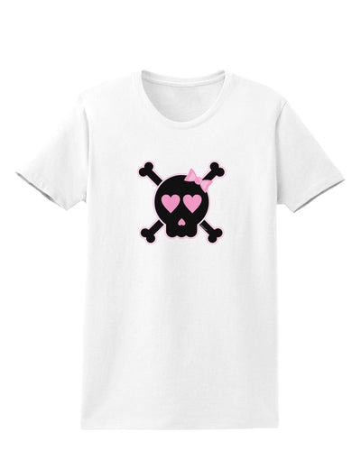 Pink and Black Crossbones Girl Womens T-Shirt-Womens T-Shirt-TooLoud-White-X-Small-Davson Sales