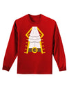 Pirate Captain Costume Gold Adult Long Sleeve Dark T-Shirt-TooLoud-Red-Small-Davson Sales