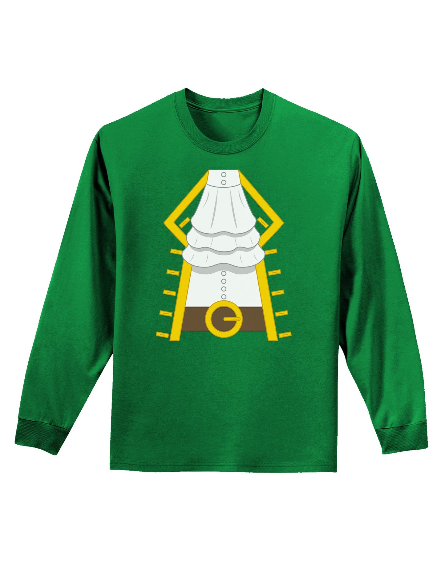 Pirate Captain Costume Gold Adult Long Sleeve Dark T-Shirt-TooLoud-Kelly-Green-Small-Davson Sales