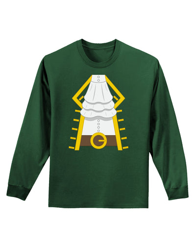 Pirate Captain Costume Gold Adult Long Sleeve Dark T-Shirt-TooLoud-Dark-Green-Small-Davson Sales