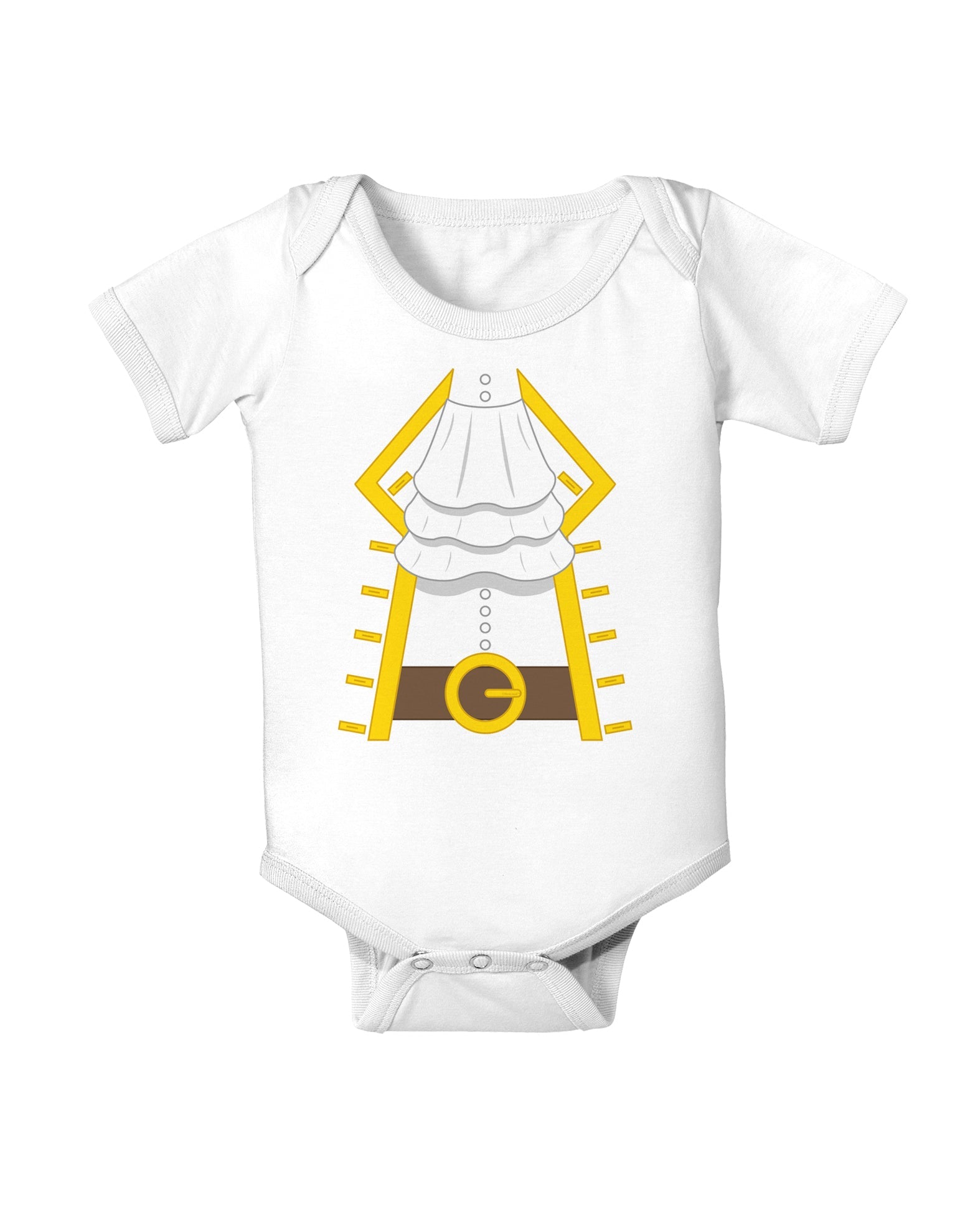 Pirate Captain Costume Gold Baby Romper Bodysuit-Baby Romper-TooLoud-White-06-Months-Davson Sales