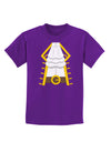 Pirate Captain Costume Gold Childrens Dark T-Shirt-Childrens T-Shirt-TooLoud-Purple-X-Small-Davson Sales