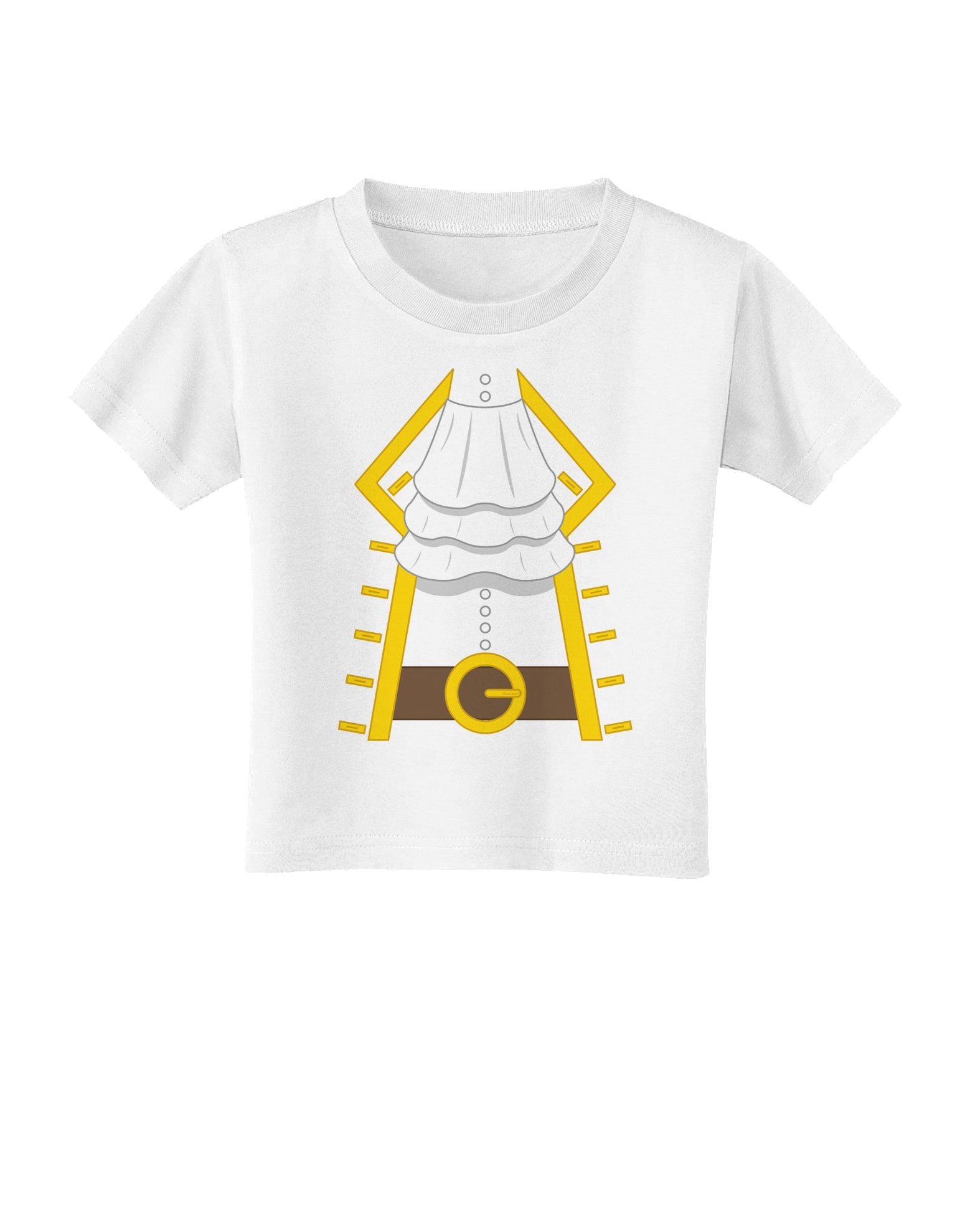 Pirate Captain Costume Gold Toddler T-Shirt-Toddler T-Shirt-TooLoud-White-2T-Davson Sales