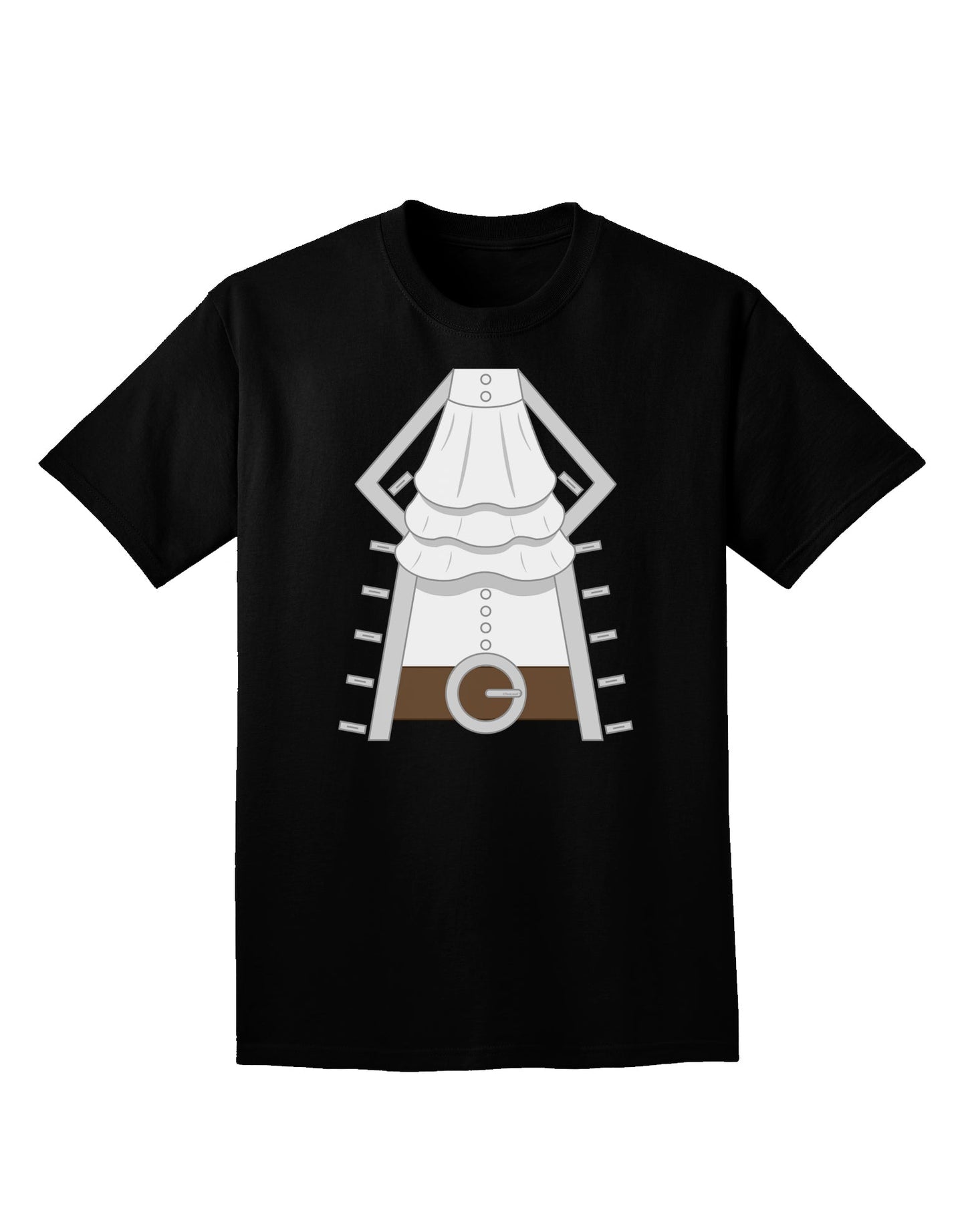Pirate Captain Costume Silver Adult Dark V-Neck T-Shirt-Mens V-Neck T-Shirt-TooLoud-Black-Small-Davson Sales