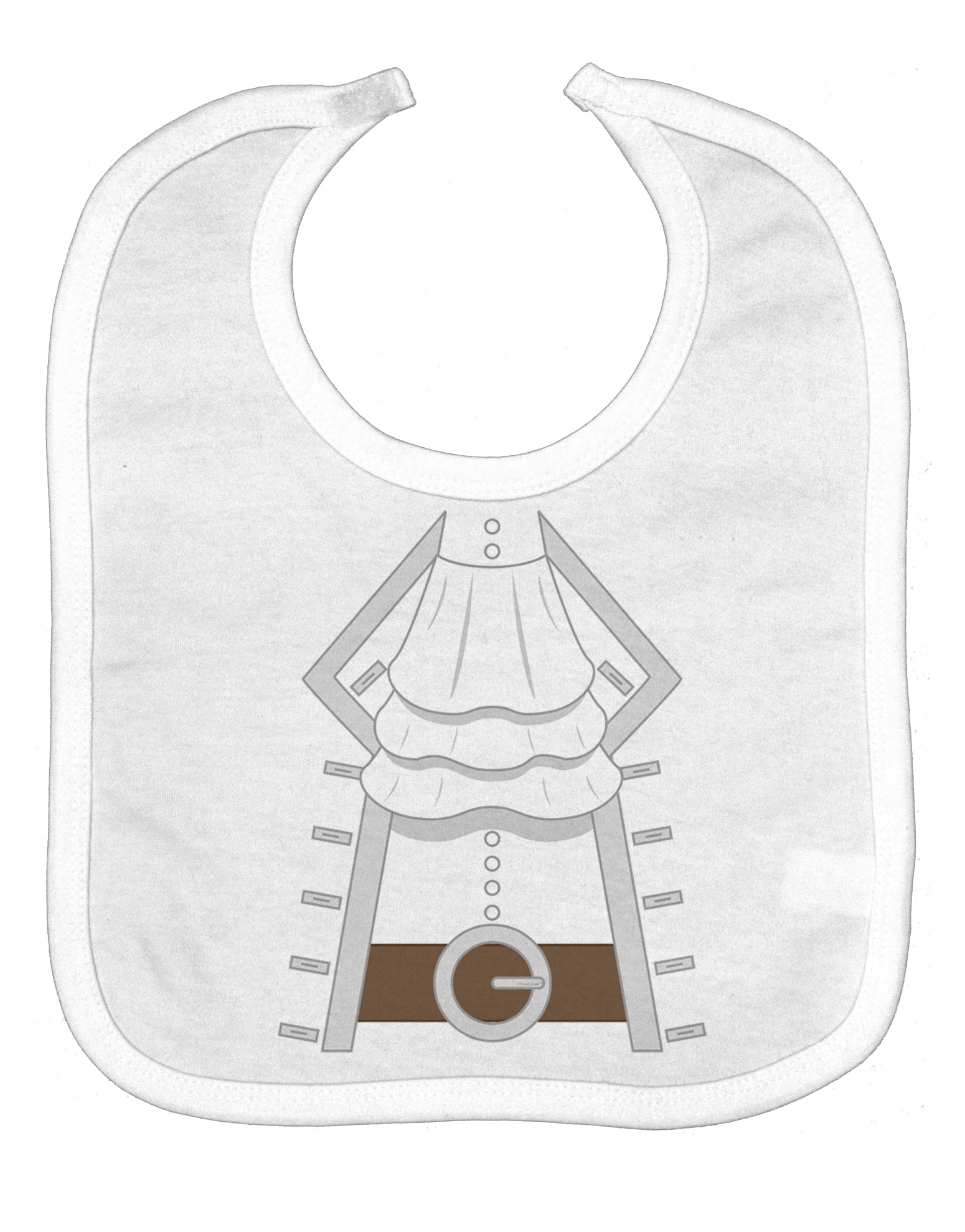 Pirate Captain Costume Silver Baby Bib