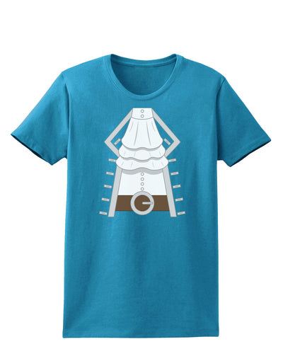 Pirate Captain Costume Silver Womens Dark T-Shirt-Womens T-Shirt-TooLoud-Turquoise-X-Small-Davson Sales