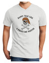 Pirate Day Mateys Adult V-Neck T-shirt-Mens V-Neck T-Shirt-TooLoud-White-Small-Davson Sales