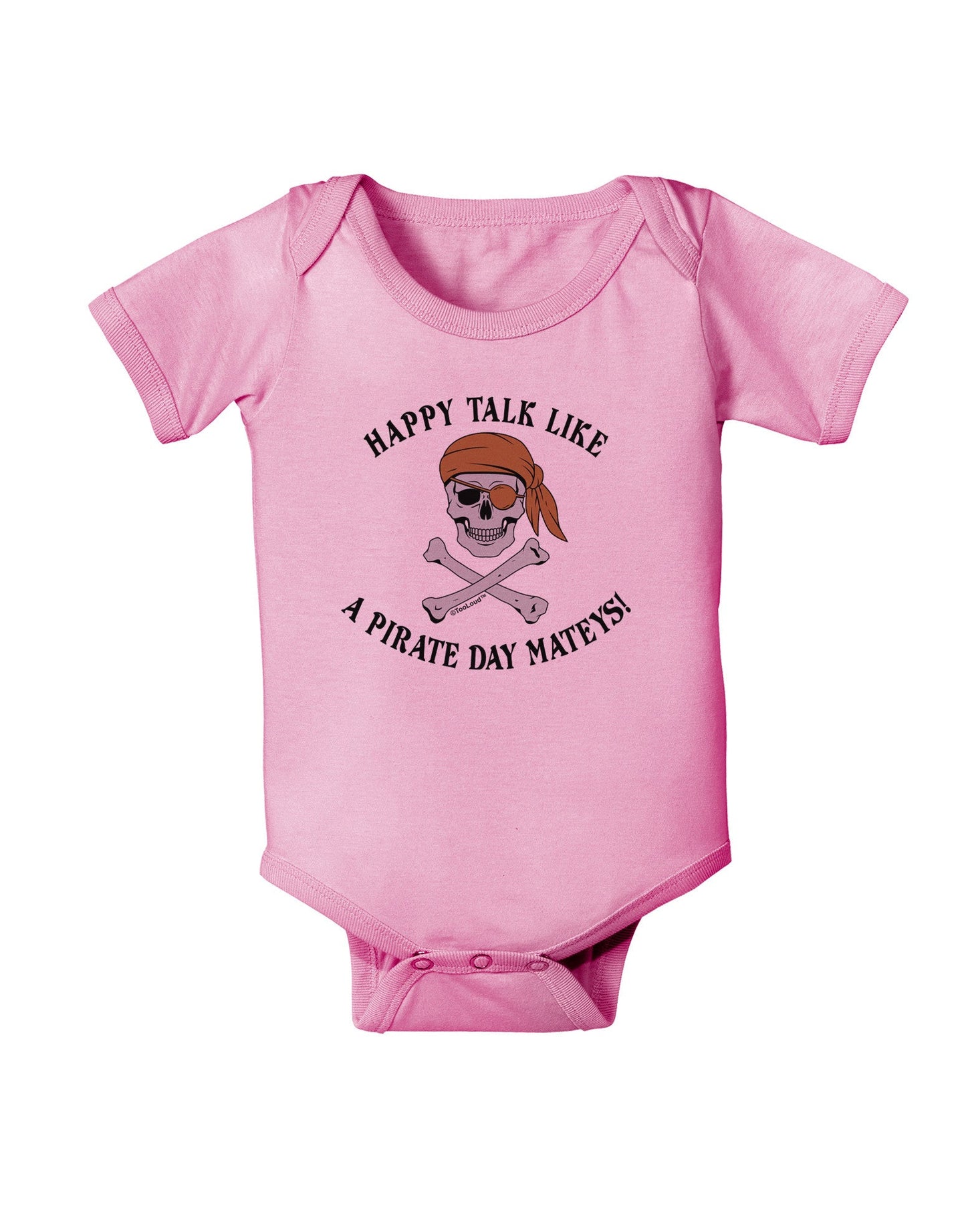 Pirate Day Mateys Baby Romper Bodysuit-Baby Romper-TooLoud-Pink-06-Months-Davson Sales