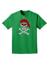 Pirate Skull Adult Dark T-Shirt-Mens T-Shirt-TooLoud-Kelly-Green-Small-Davson Sales