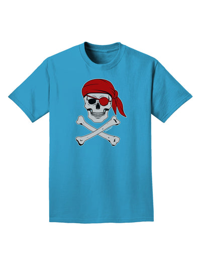 Pirate Skull Adult Dark T-Shirt-Mens T-Shirt-TooLoud-Turquoise-Small-Davson Sales