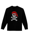 Pirate Skull Adult Long Sleeve Dark T-Shirt-TooLoud-Black-Small-Davson Sales