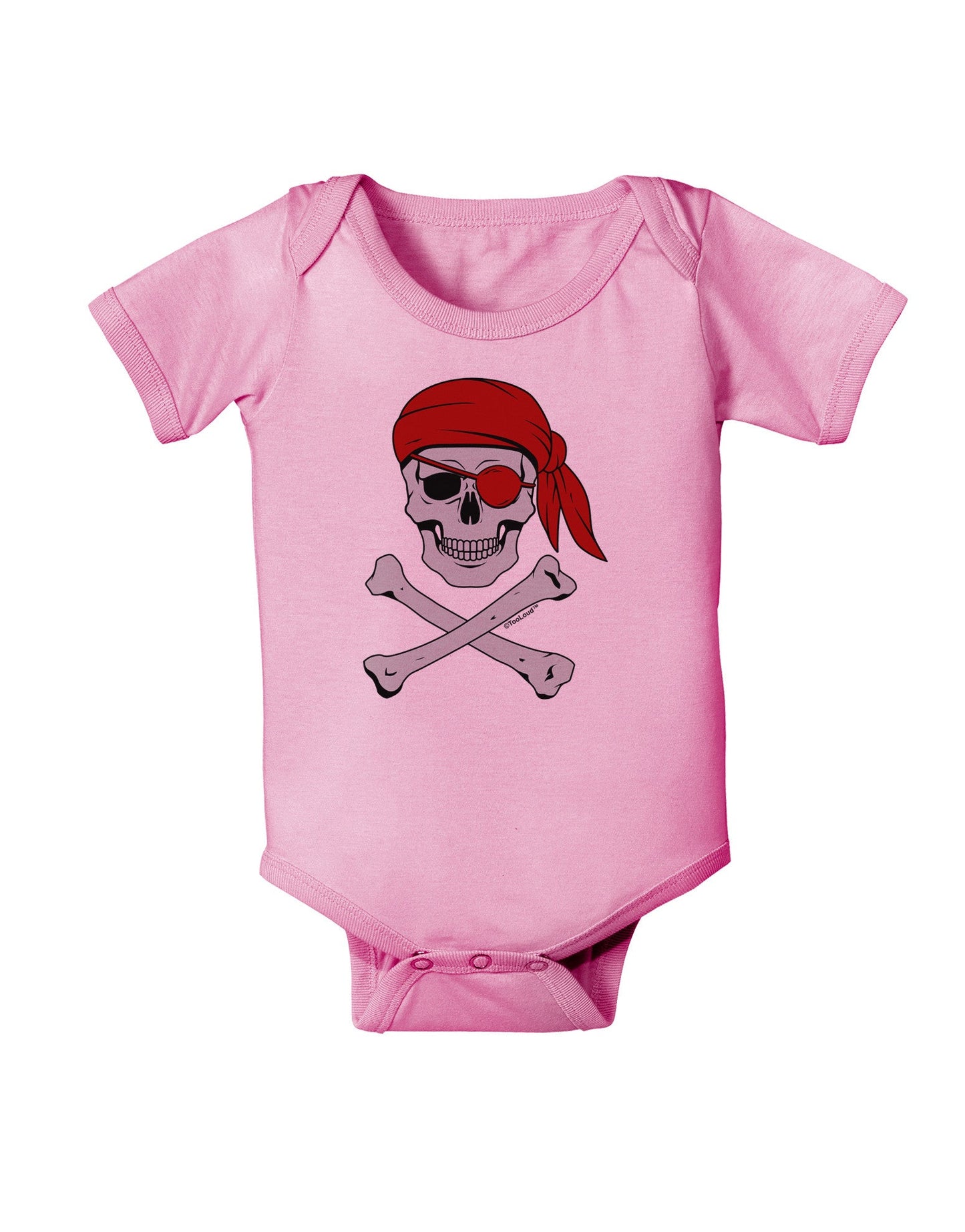Pirate Skull Baby Romper Bodysuit-Baby Romper-TooLoud-Pink-06-Months-Davson Sales
