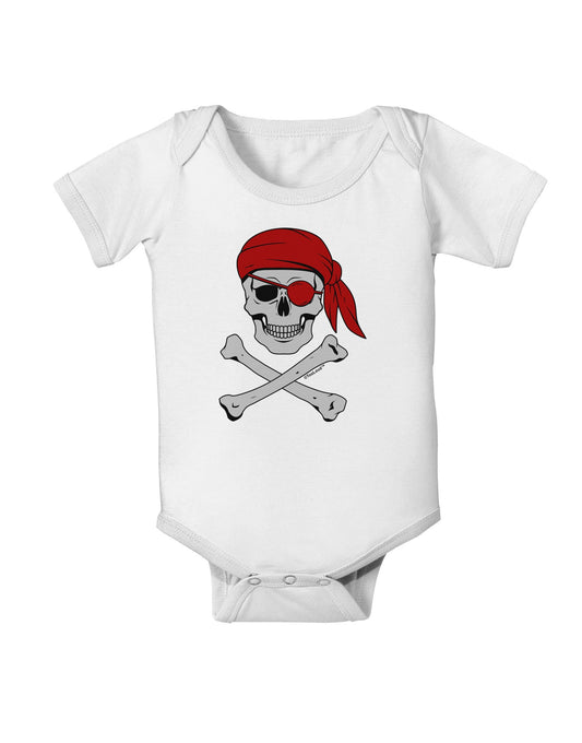 Pirate Skull Baby Romper Bodysuit-Baby Romper-TooLoud-White-06-Months-Davson Sales