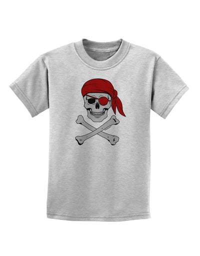 Pirate Skull Childrens T-Shirt-Childrens T-Shirt-TooLoud-AshGray-X-Small-Davson Sales