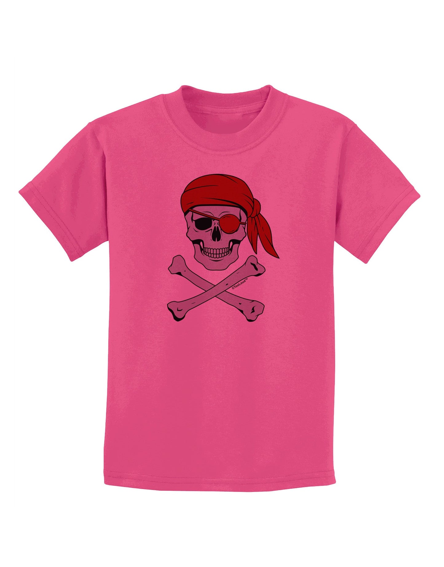Pirate Skull Childrens T-Shirt-Childrens T-Shirt-TooLoud-Sangria-X-Small-Davson Sales