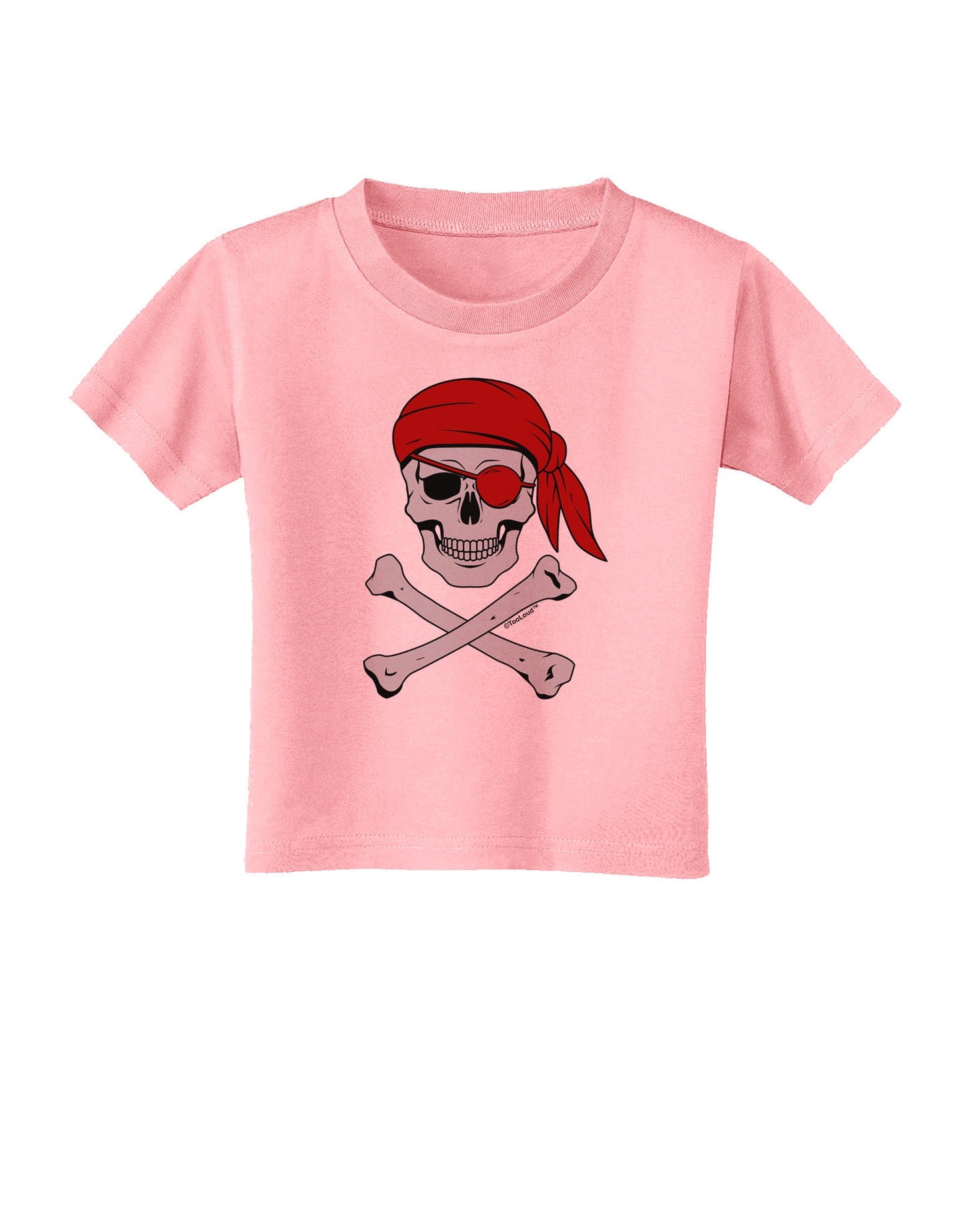 Pirate Skull Toddler T-Shirt-Toddler T-Shirt-TooLoud-Candy-Pink-2T-Davson Sales