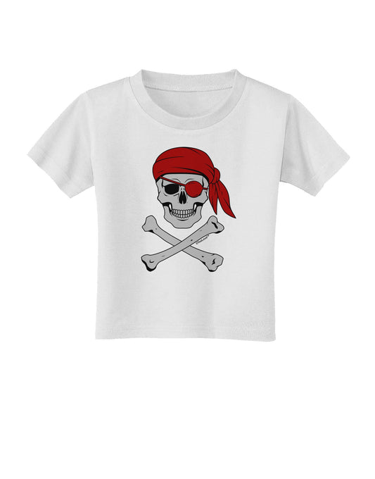 Pirate Skull Toddler T-Shirt-Toddler T-Shirt-TooLoud-White-2T-Davson Sales