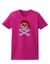 Pirate Skull Womens Dark T-Shirt-Womens T-Shirt-TooLoud-Hot-Pink-Small-Davson Sales