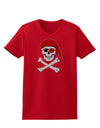 Pirate Skull Womens Dark T-Shirt-Womens T-Shirt-TooLoud-Red-X-Small-Davson Sales