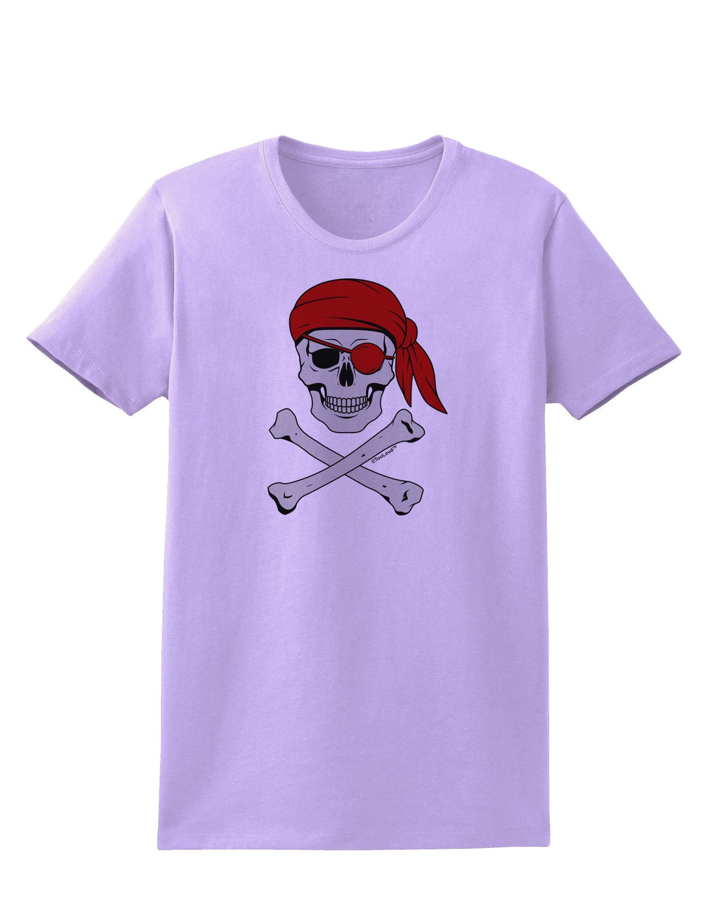 Pirate Skull Womens T-Shirt-Womens T-Shirt-TooLoud-Lavender-X-Small-Davson Sales