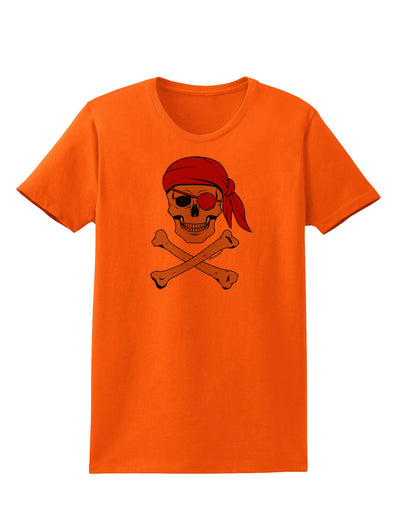 Pirate Skull Womens T-Shirt-Womens T-Shirt-TooLoud-Orange-X-Small-Davson Sales