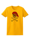 Pirate Skull Womens T-Shirt-Womens T-Shirt-TooLoud-Gold-X-Small-Davson Sales