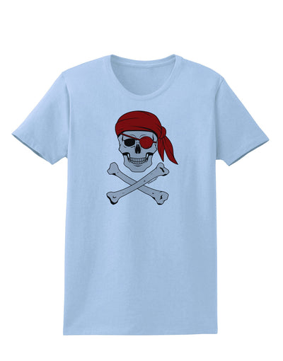 Pirate Skull Womens T-Shirt-Womens T-Shirt-TooLoud-Light-Blue-X-Small-Davson Sales