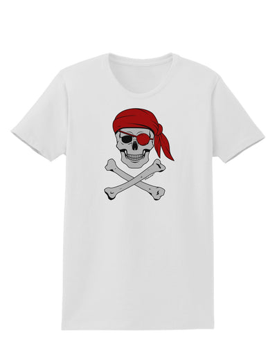 Pirate Skull Womens T-Shirt-Womens T-Shirt-TooLoud-White-X-Small-Davson Sales