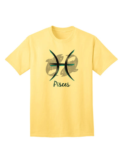 Pisces Symbol Adult T-Shirt-unisex t-shirt-TooLoud-Yellow-Small-Davson Sales