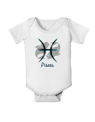 Pisces Symbol Baby Romper Bodysuit-Baby Romper-TooLoud-White-06-Months-Davson Sales