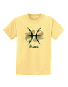 Pisces Symbol Childrens T-Shirt-Childrens T-Shirt-TooLoud-Daffodil-Yellow-X-Small-Davson Sales