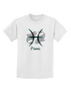 Pisces Symbol Childrens T-Shirt-Childrens T-Shirt-TooLoud-White-X-Small-Davson Sales