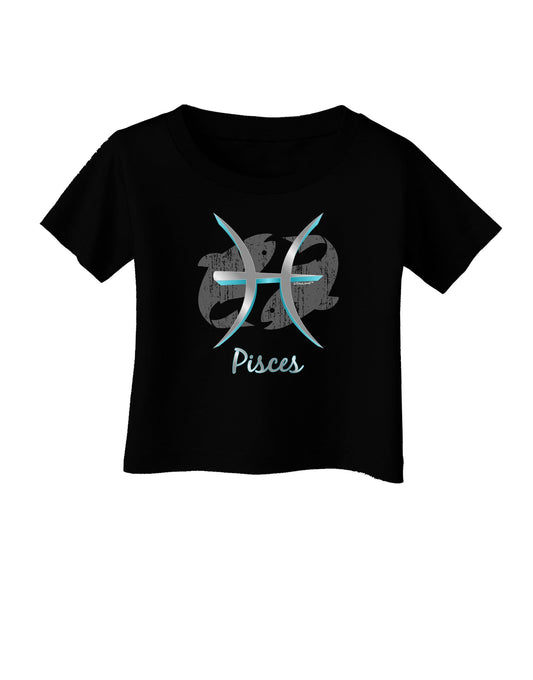 Pisces Symbol Infant T-Shirt Dark-Infant T-Shirt-TooLoud-Black-06-Months-Davson Sales