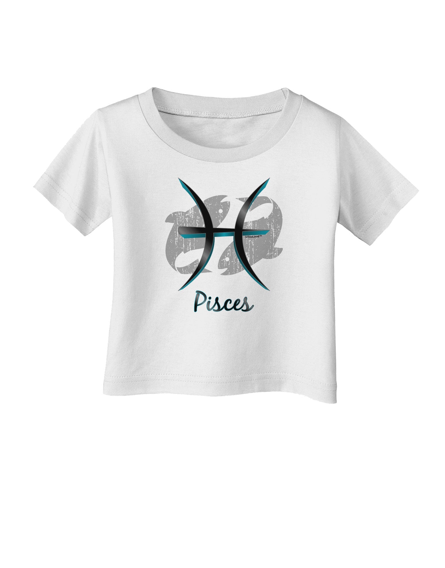 Pisces Symbol Infant T-Shirt-Infant T-Shirt-TooLoud-White-06-Months-Davson Sales