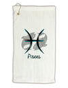 Pisces Symbol Micro Terry Gromet Golf Towel 16 x 25 inch-Golf Towel-TooLoud-White-Davson Sales