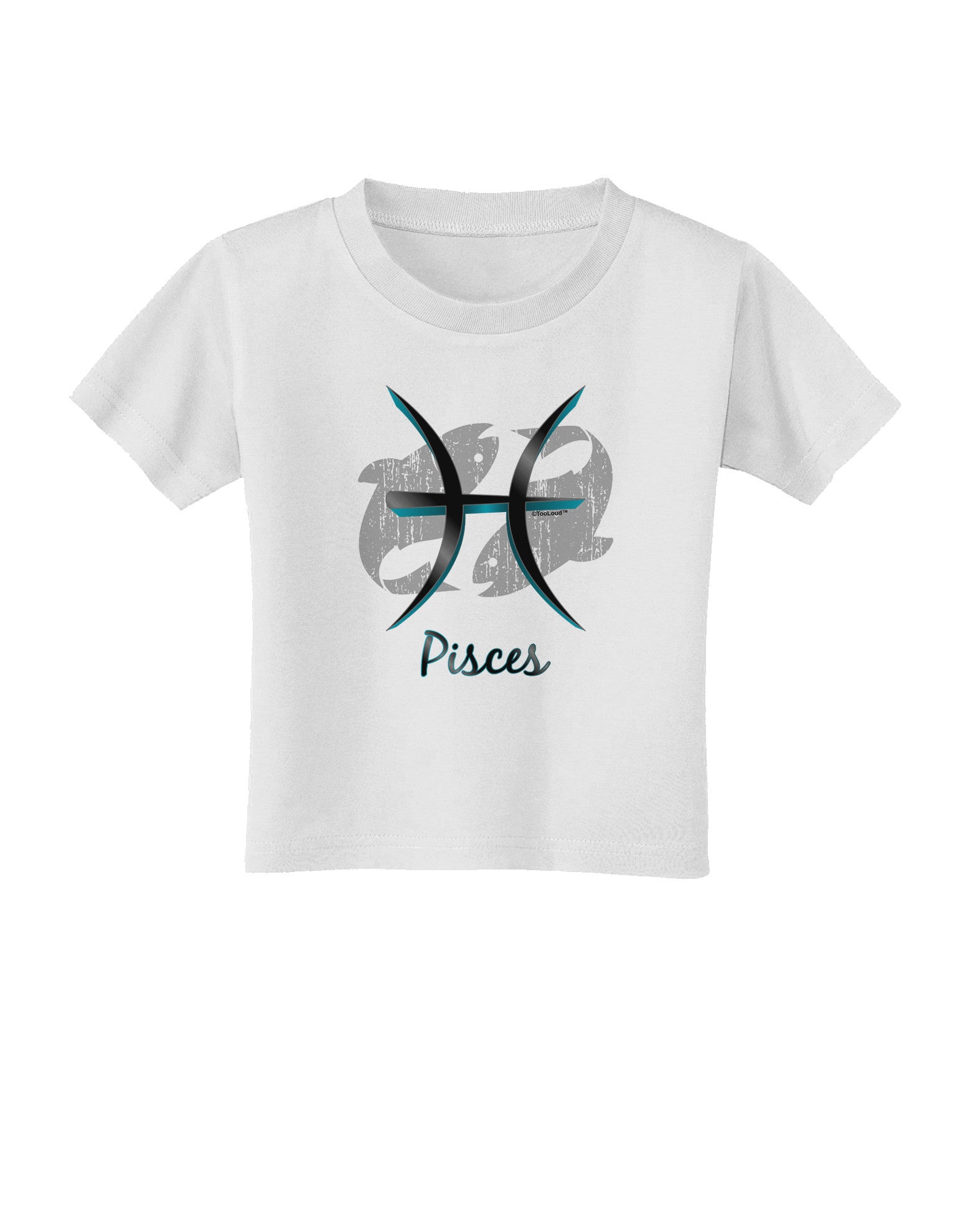 Pisces Symbol Toddler T-Shirt-Toddler T-Shirt-TooLoud-White-2T-Davson Sales