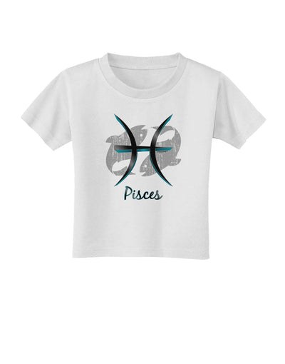 Pisces Symbol Toddler T-Shirt-Toddler T-Shirt-TooLoud-White-2T-Davson Sales