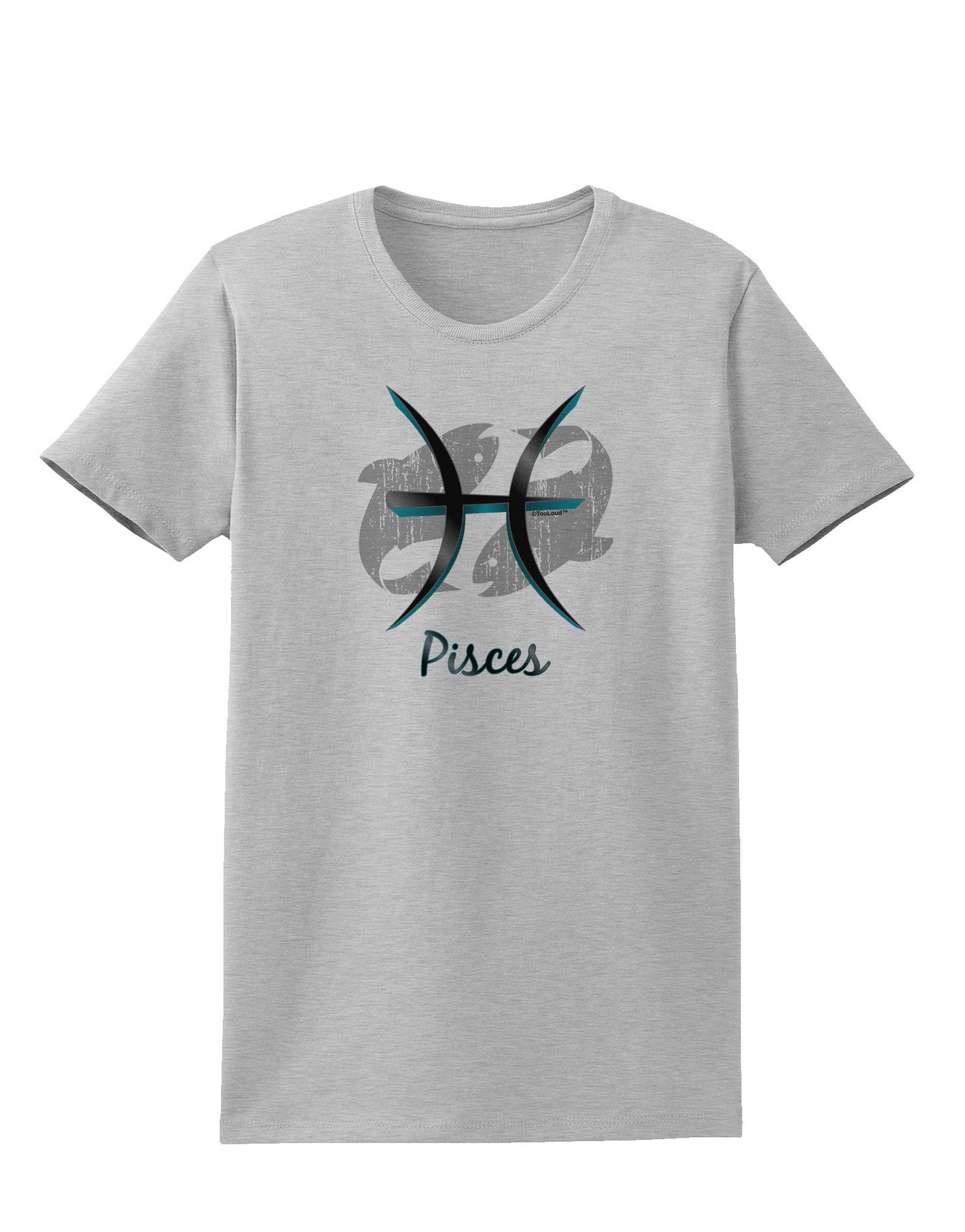 Pisces Symbol Womens T-Shirt-Womens T-Shirt-TooLoud-AshGray-X-Small-Davson Sales