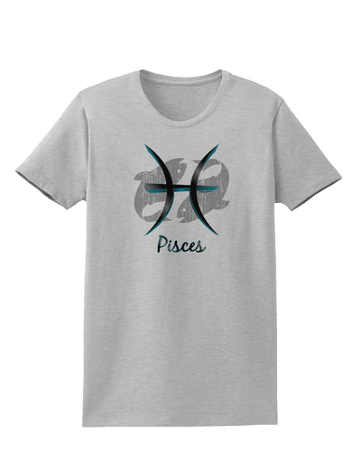 Pisces Symbol Womens T-Shirt-Womens T-Shirt-TooLoud-AshGray-X-Small-Davson Sales