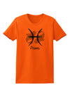 Pisces Symbol Womens T-Shirt-Womens T-Shirt-TooLoud-Orange-X-Small-Davson Sales