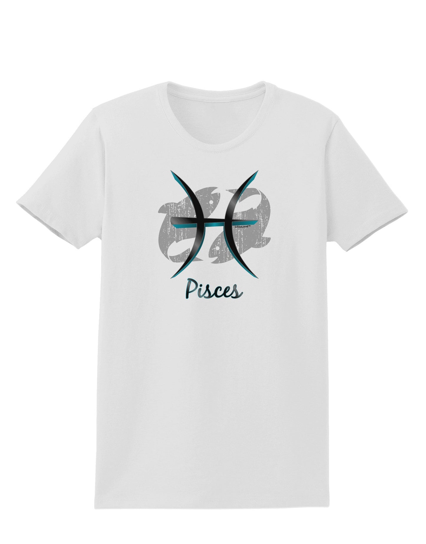 Pisces Symbol Womens T-Shirt-Womens T-Shirt-TooLoud-White-X-Small-Davson Sales