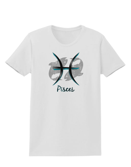 Pisces Symbol Womens T-Shirt-Womens T-Shirt-TooLoud-White-X-Small-Davson Sales
