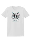 Pisces Symbol Womens T-Shirt-Womens T-Shirt-TooLoud-White-X-Small-Davson Sales