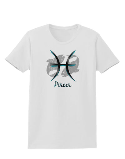 Pisces Symbol Womens T-Shirt-Womens T-Shirt-TooLoud-White-X-Small-Davson Sales