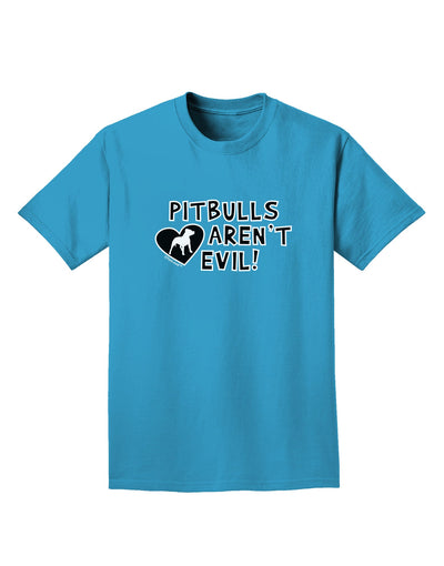 Pitbulls Aren't Evil Adult Dark T-Shirt-Mens T-Shirt-TooLoud-Turquoise-Small-Davson Sales