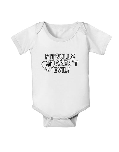 Pitbulls Aren't Evil Baby Romper Bodysuit-Baby Romper-TooLoud-White-06-Months-Davson Sales