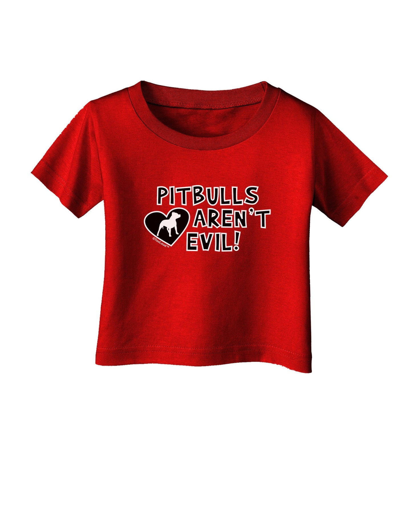 Pitbulls Aren't Evil Infant T-Shirt Dark-Infant T-Shirt-TooLoud-Red-06-Months-Davson Sales